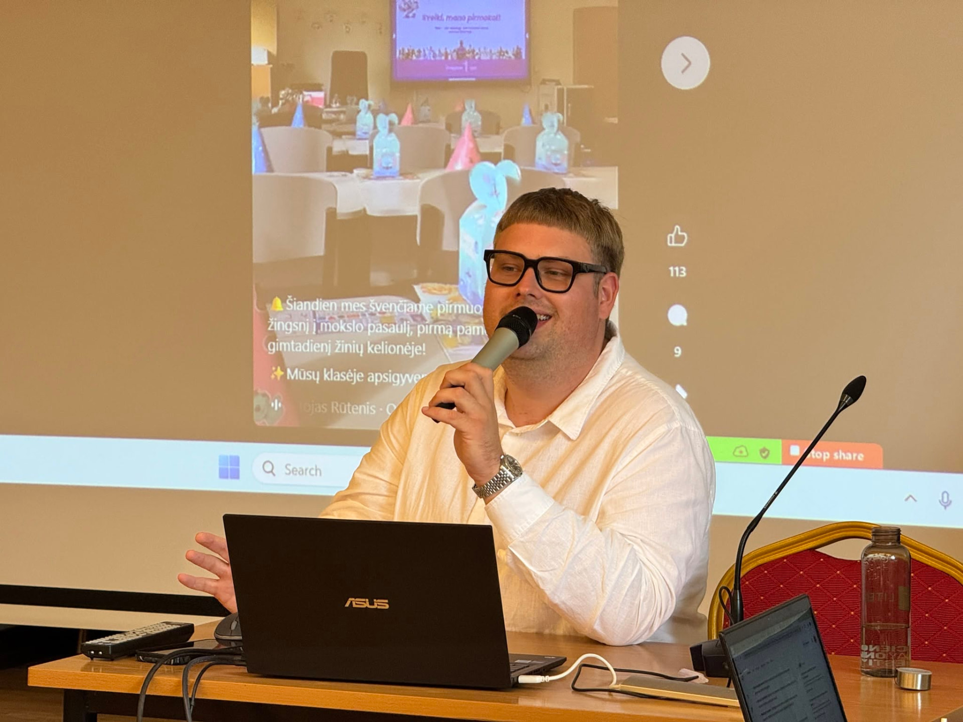 Pranešimas mokytojų seminare